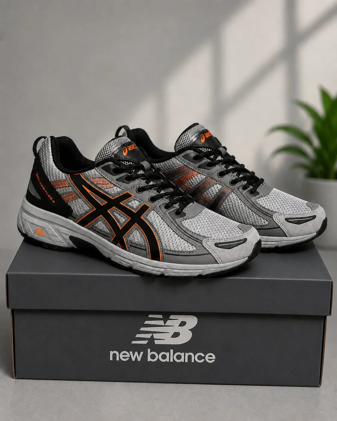 ASICS GEL-Venture 8 Running Shoes – Grey, Black & Orange