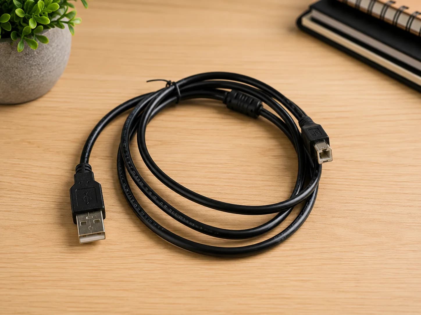 Universal USB Type-A to Type-B Data Cable