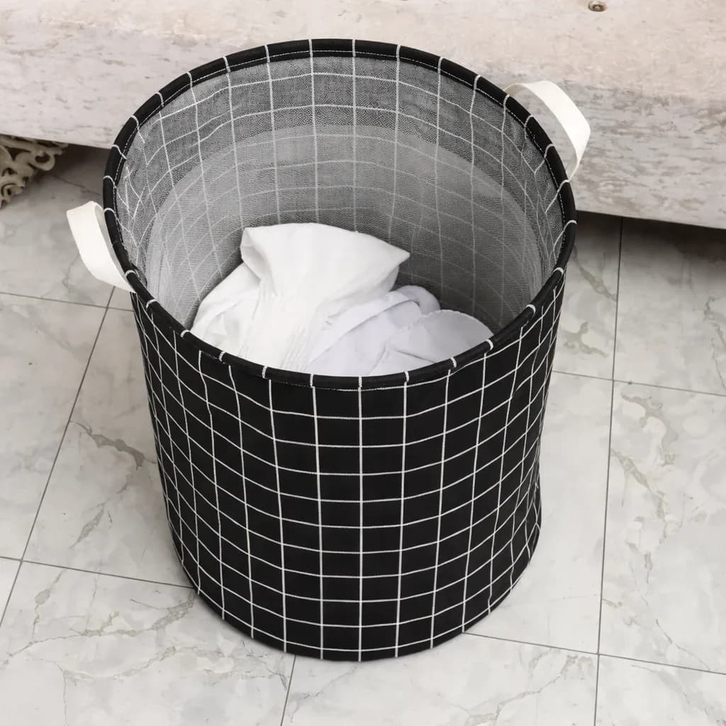 Foldable Fabric Laundry Basket with Handles (Large Capacity)