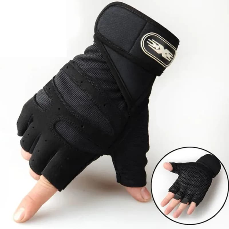 Breathable Half-Finger Gym Gloves with Wrist Support
