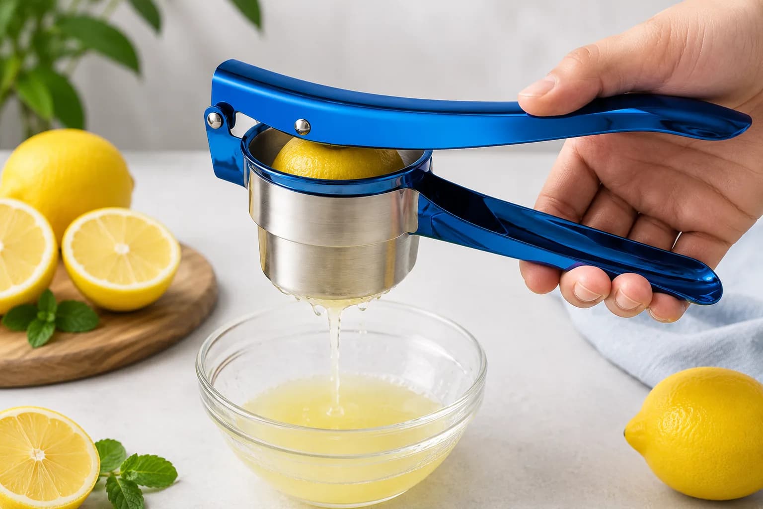 Heavy-Duty Manual Stainless Steel Fruit & Honey Press