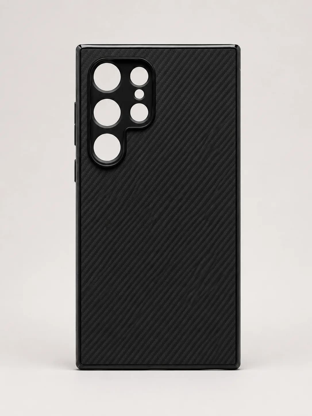 Black Carbon Fiber Protective Phone Case for Samsung Galaxy S24 Ultra