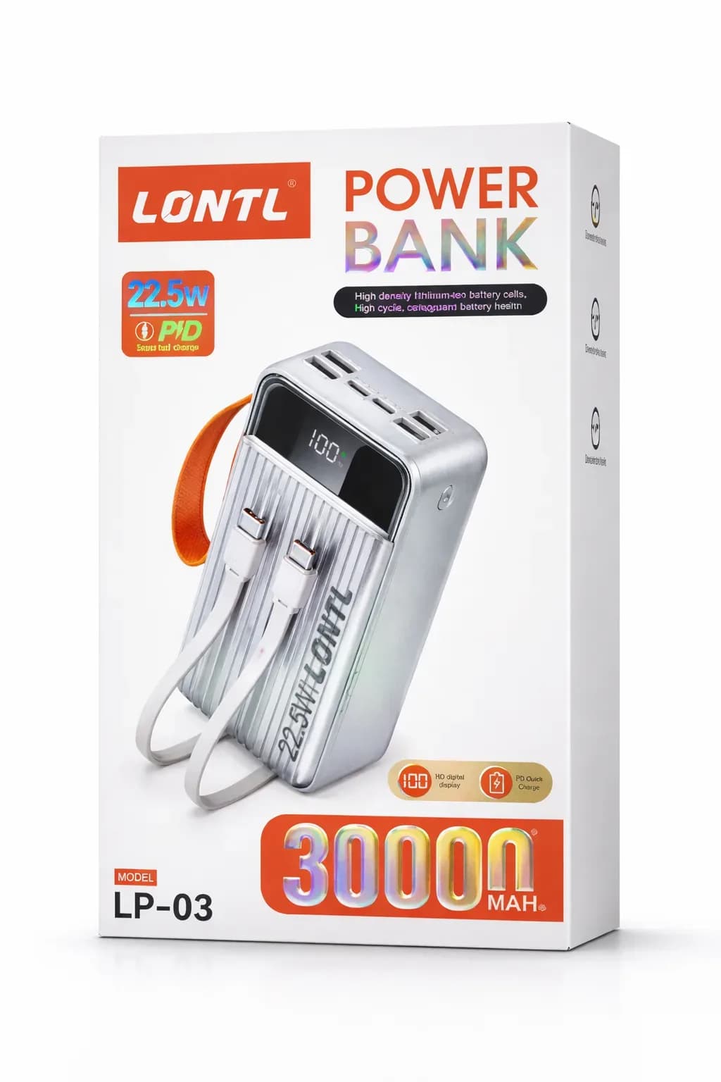 LONTL LP-03 30000mAh Fast Charging Power Bank (22.5W PD)