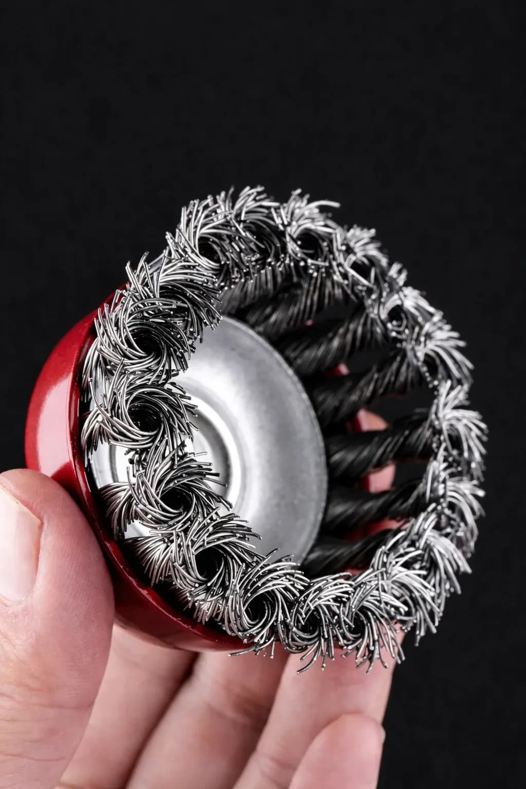 Heavy-Duty Twisted Wire Cup Brush Wheel – Steel Rust Removal Brush