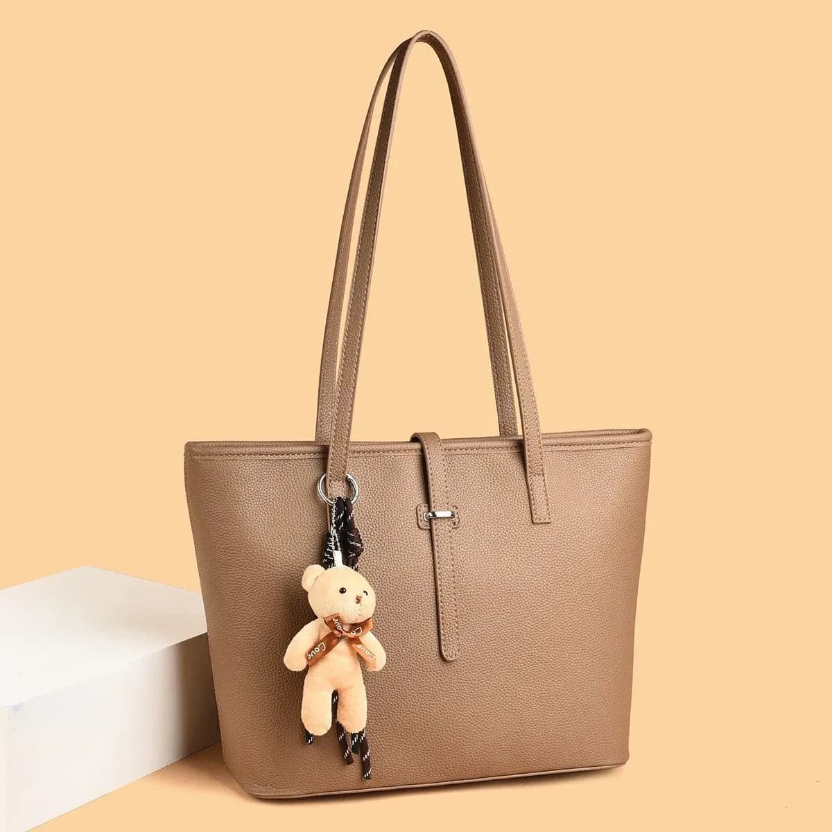 Classic Teddy Charm Tote Bag