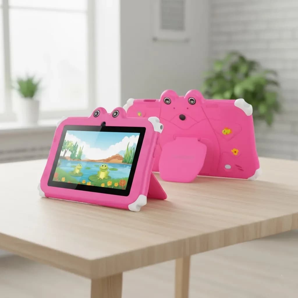 Oteeto TAB 6 Kids Tablet with bracelet and stickers – 7-Inch, 128GB, Wi-Fi