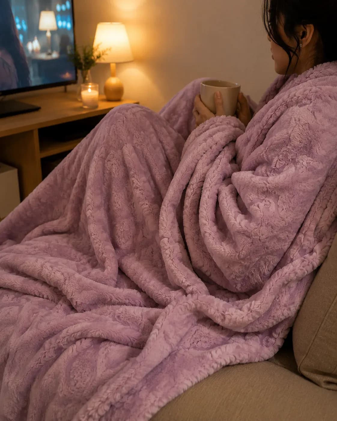 Luxury Soft Plush Blanket – Lavender Pink