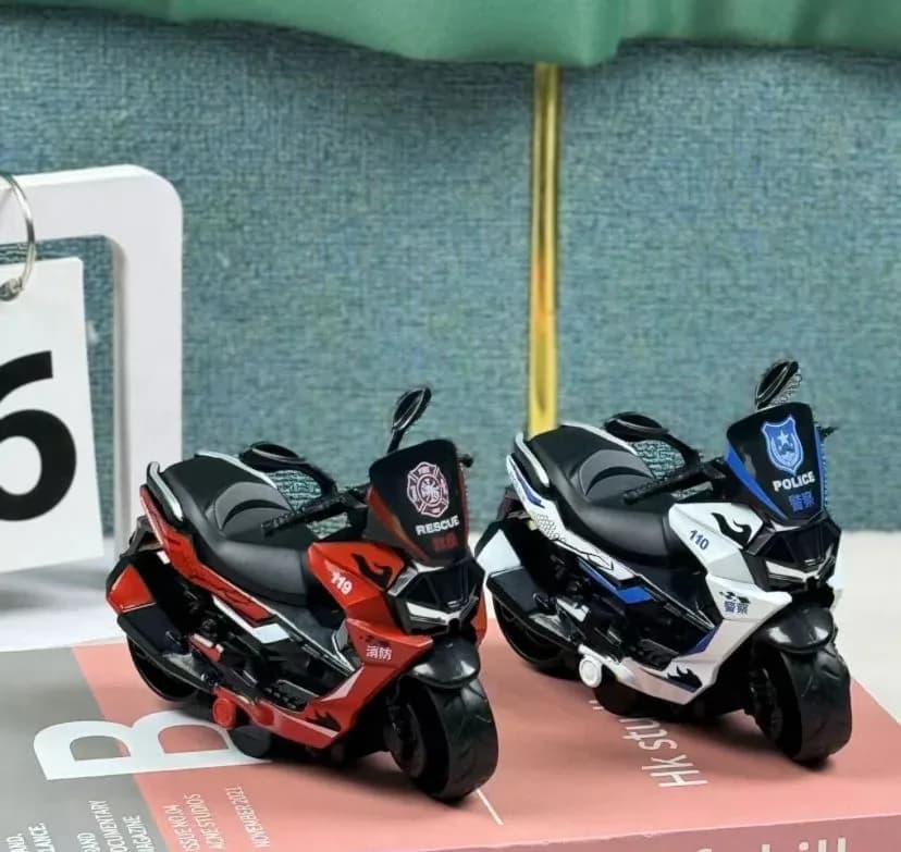 Mini Police & Rescue Motorcycle Toy Set