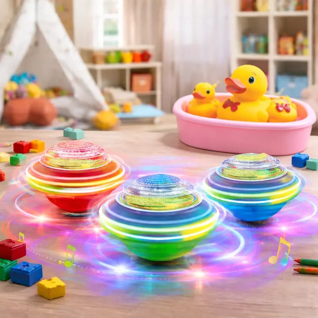 Flash Gyro LED Musical Spinning Top Toy