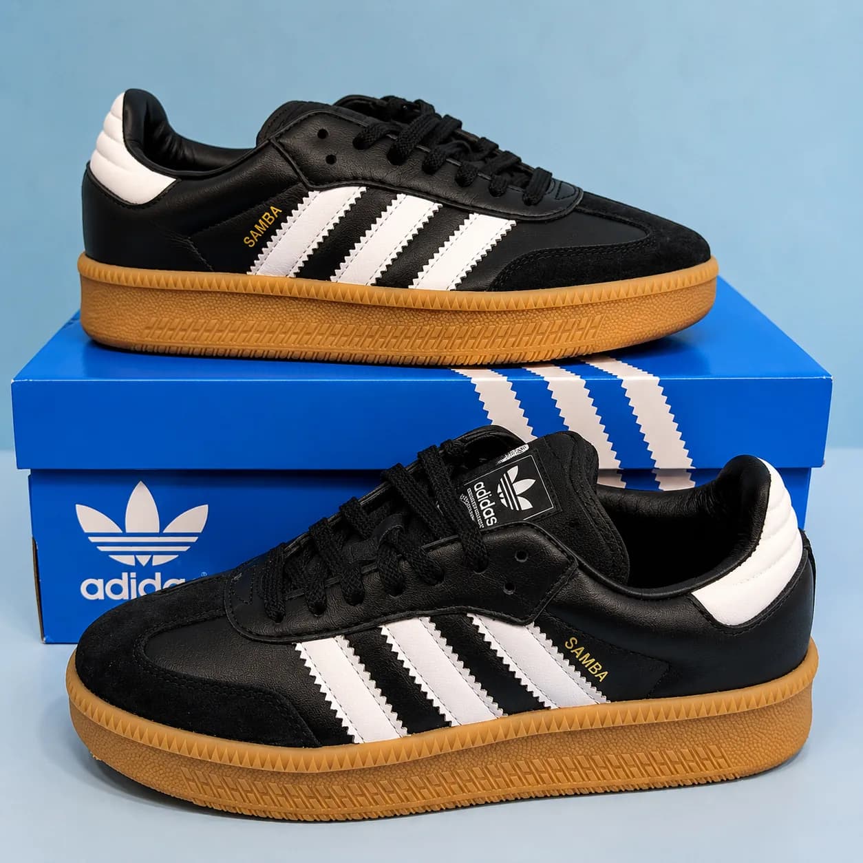 Black & White Samba Classic Sneakers