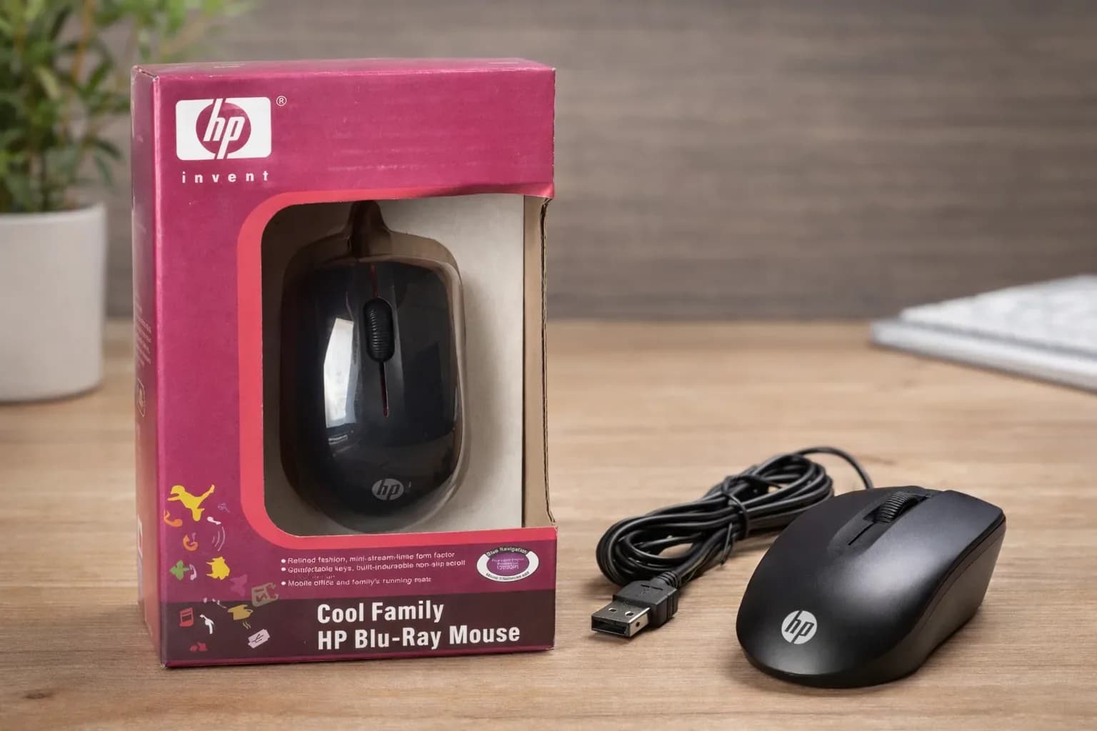 HP Blu-Ray Wireless Optical Mouse (1200 DPI)