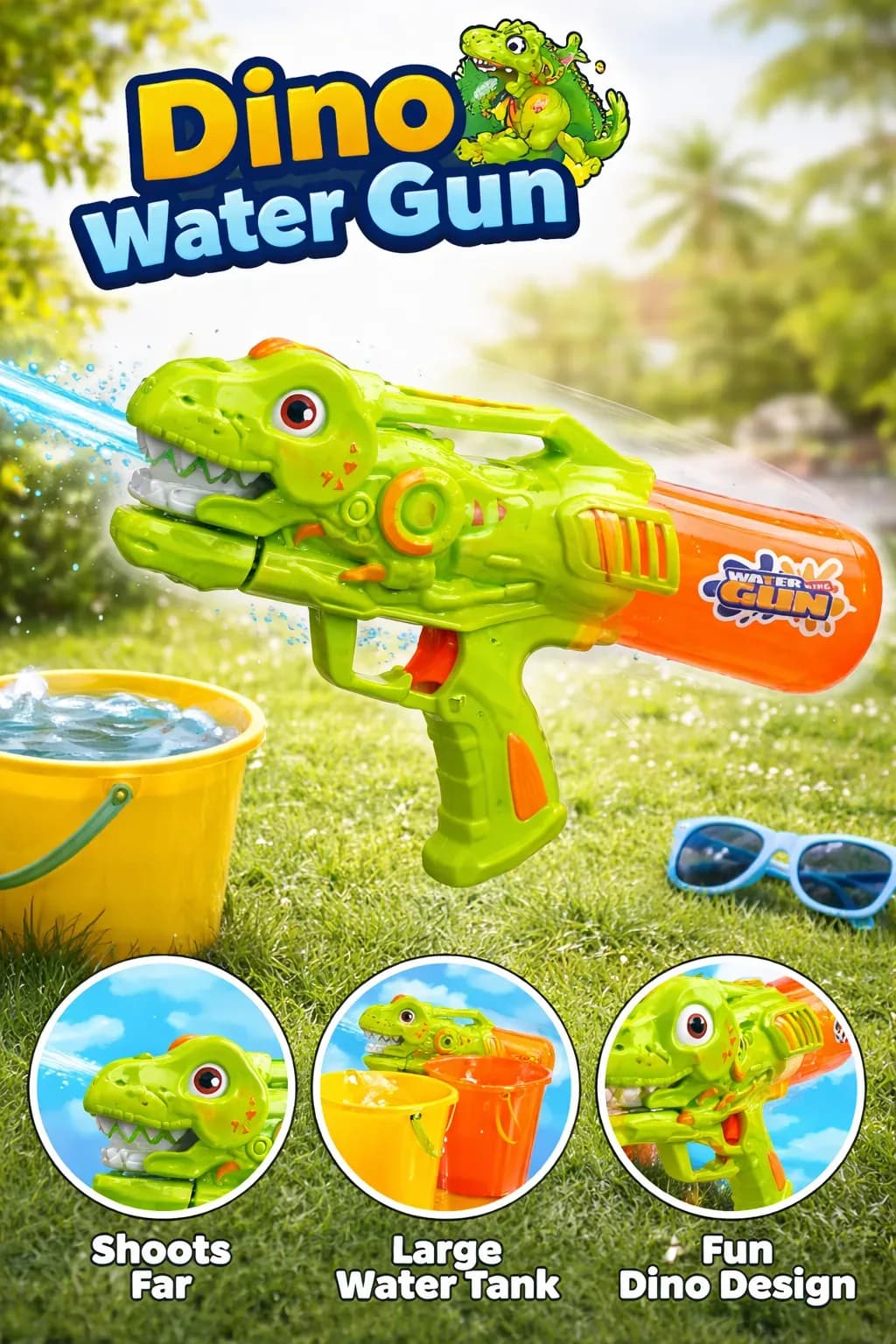 Dino Splash Water Blaster Toy Gun