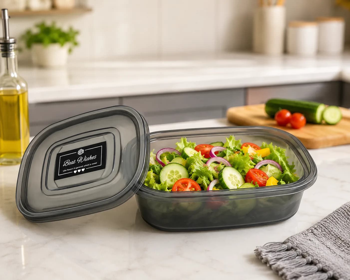 Best Wishes Plastic Food Storage Container