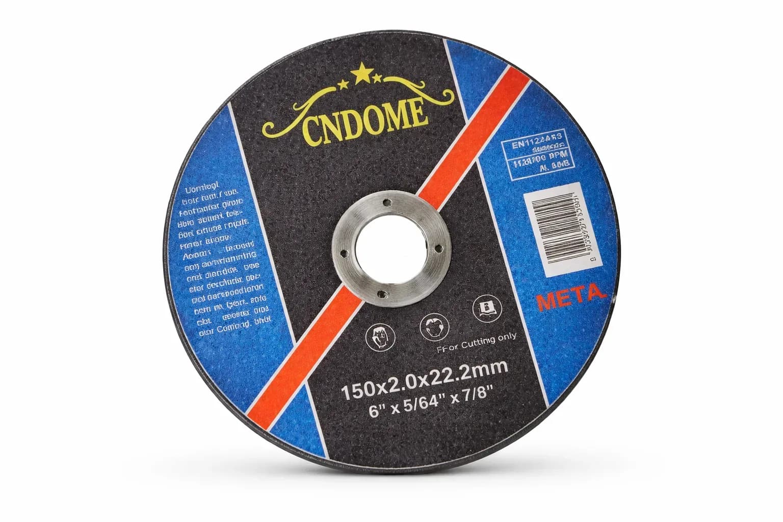 CNDOME 150mm Metal Cutting Disc (6” x 2.0mm x 22.2mm)