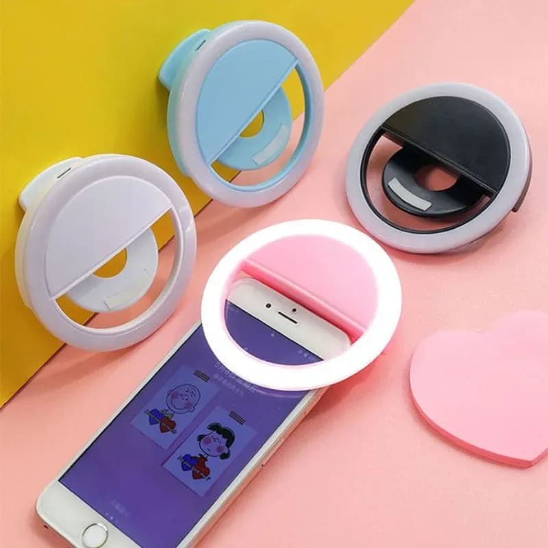 Mini Portable Selfie Ring Light Clip – Rechargeable Phone Fill Light