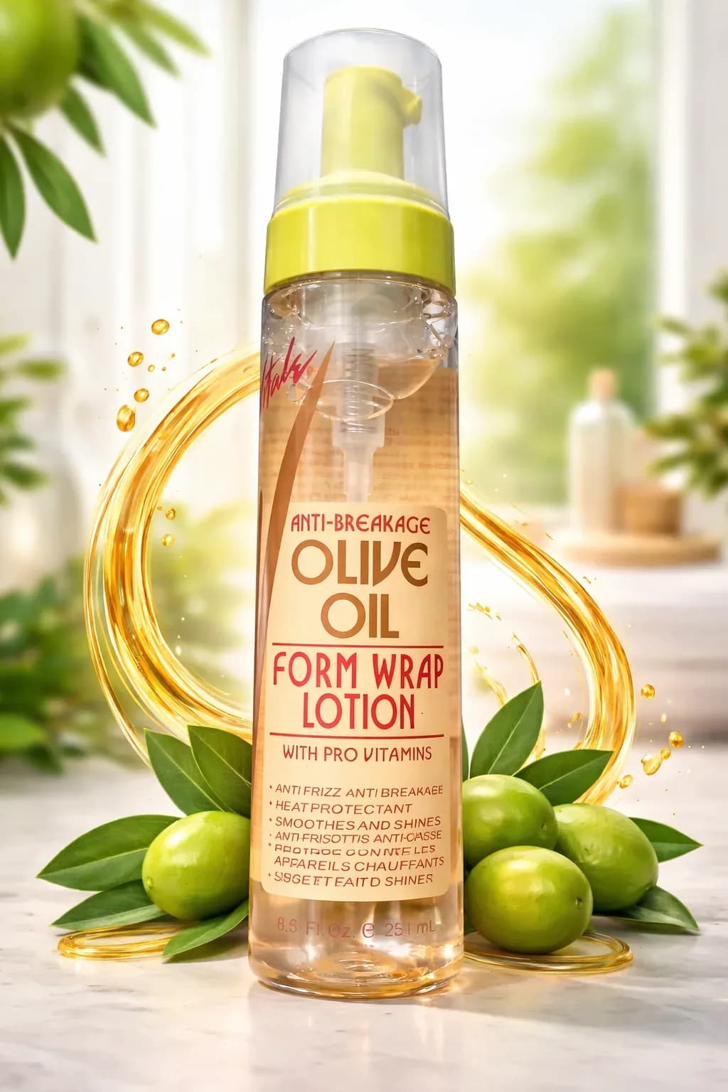 Anti-Breakage Olive Oil Form Wrap Lotion with Pro Vitamins