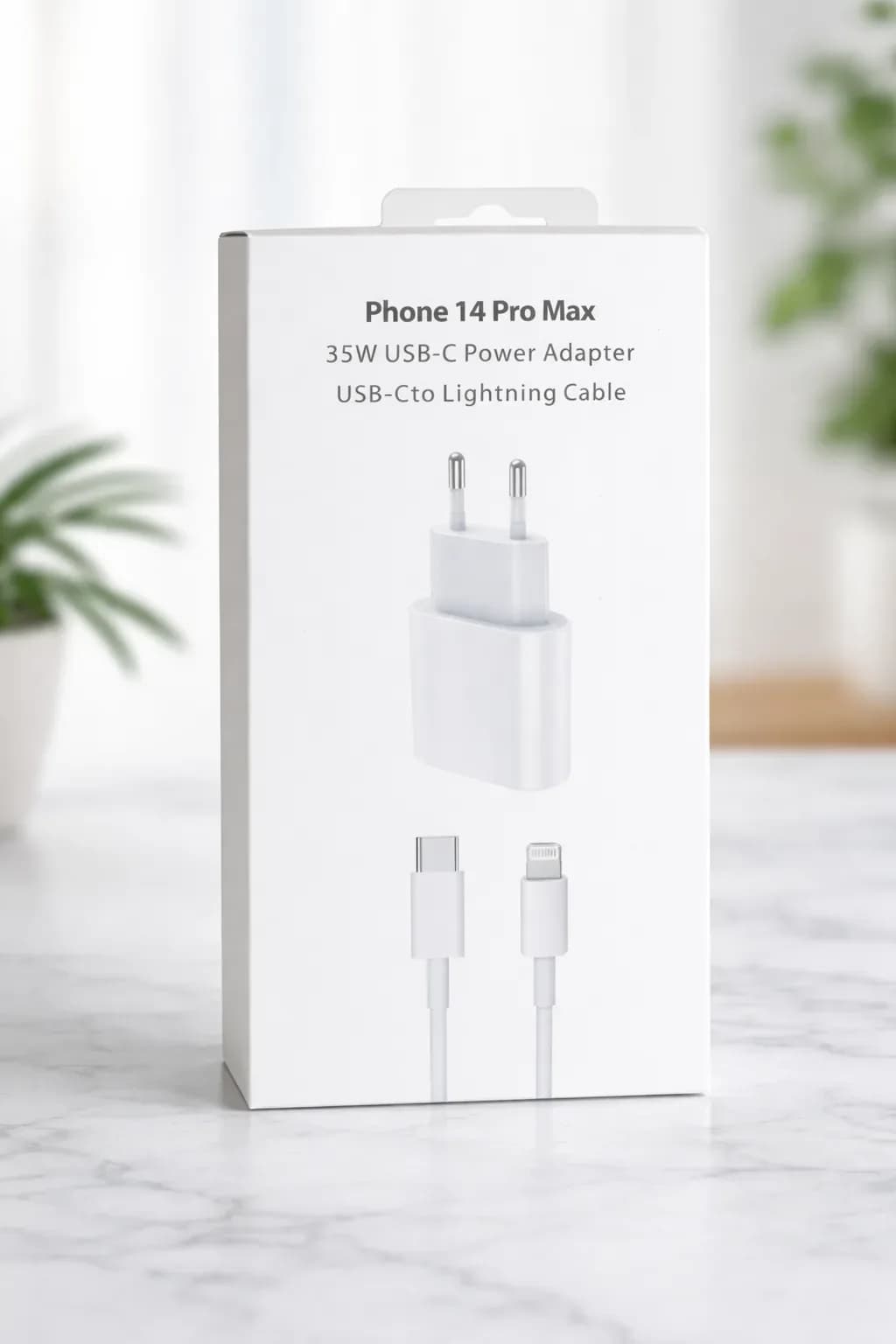 35W USB-C Fast Charger Adapter with USB-C to Lightning Cable (Compatible with iPhone 14 Pro Max)