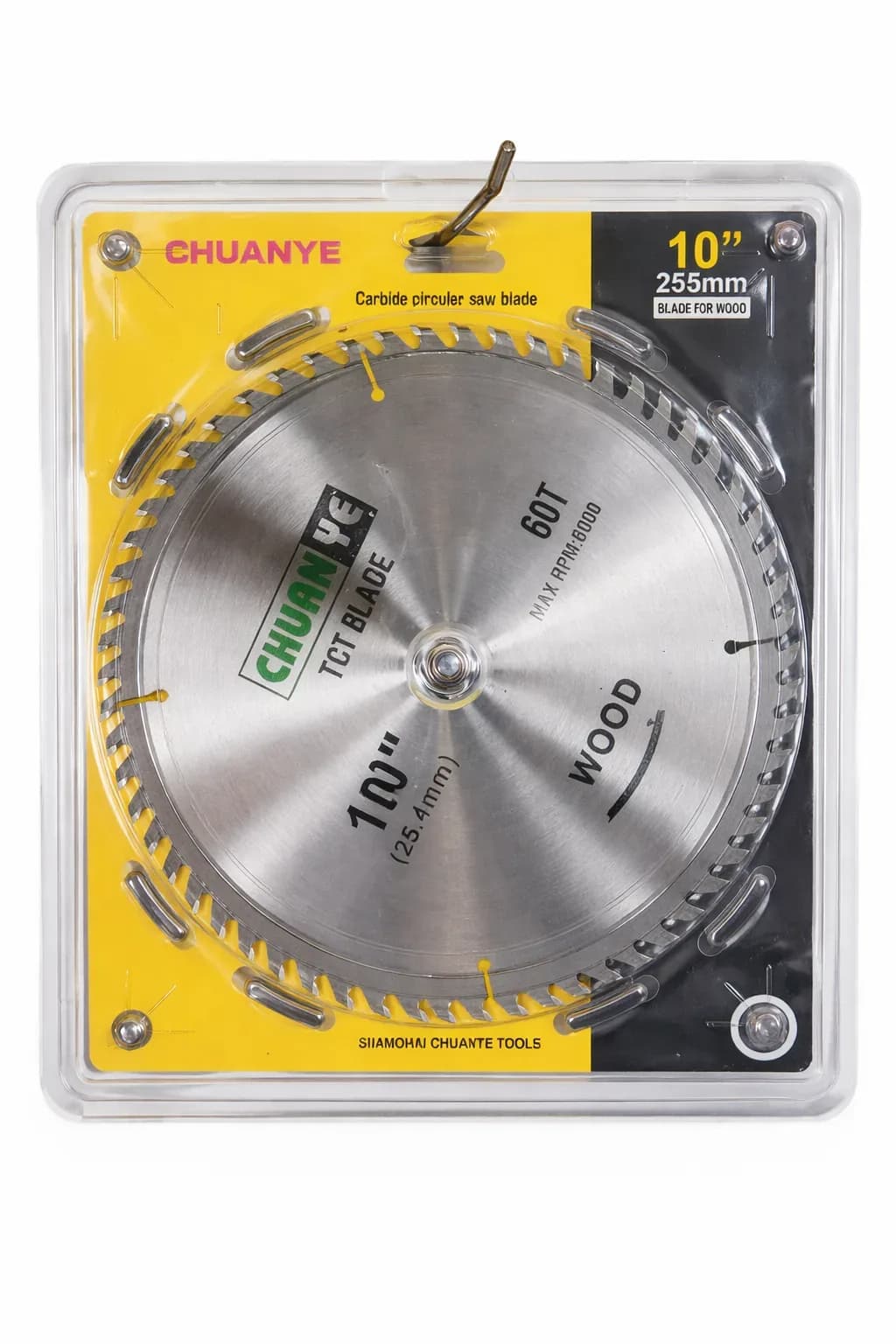 CHUANYE 10” TCT Circular Saw Blade – 60 Teeth (255mm Wood Cutting Blade)