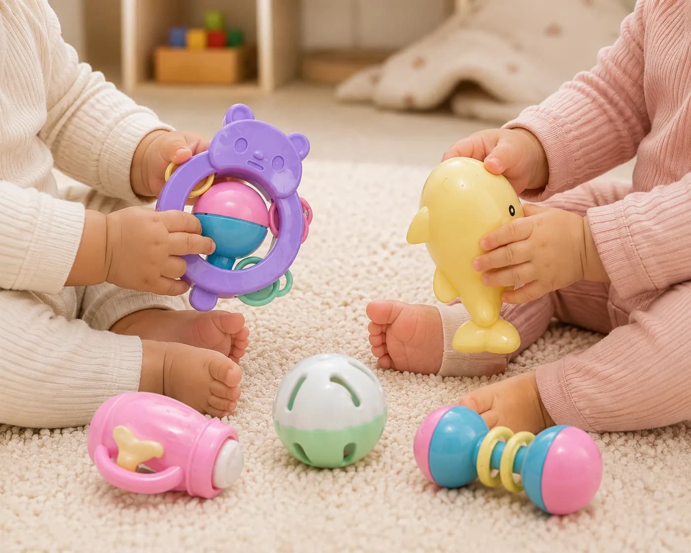 Dynamic Baby Rattles & Teething Toys Set