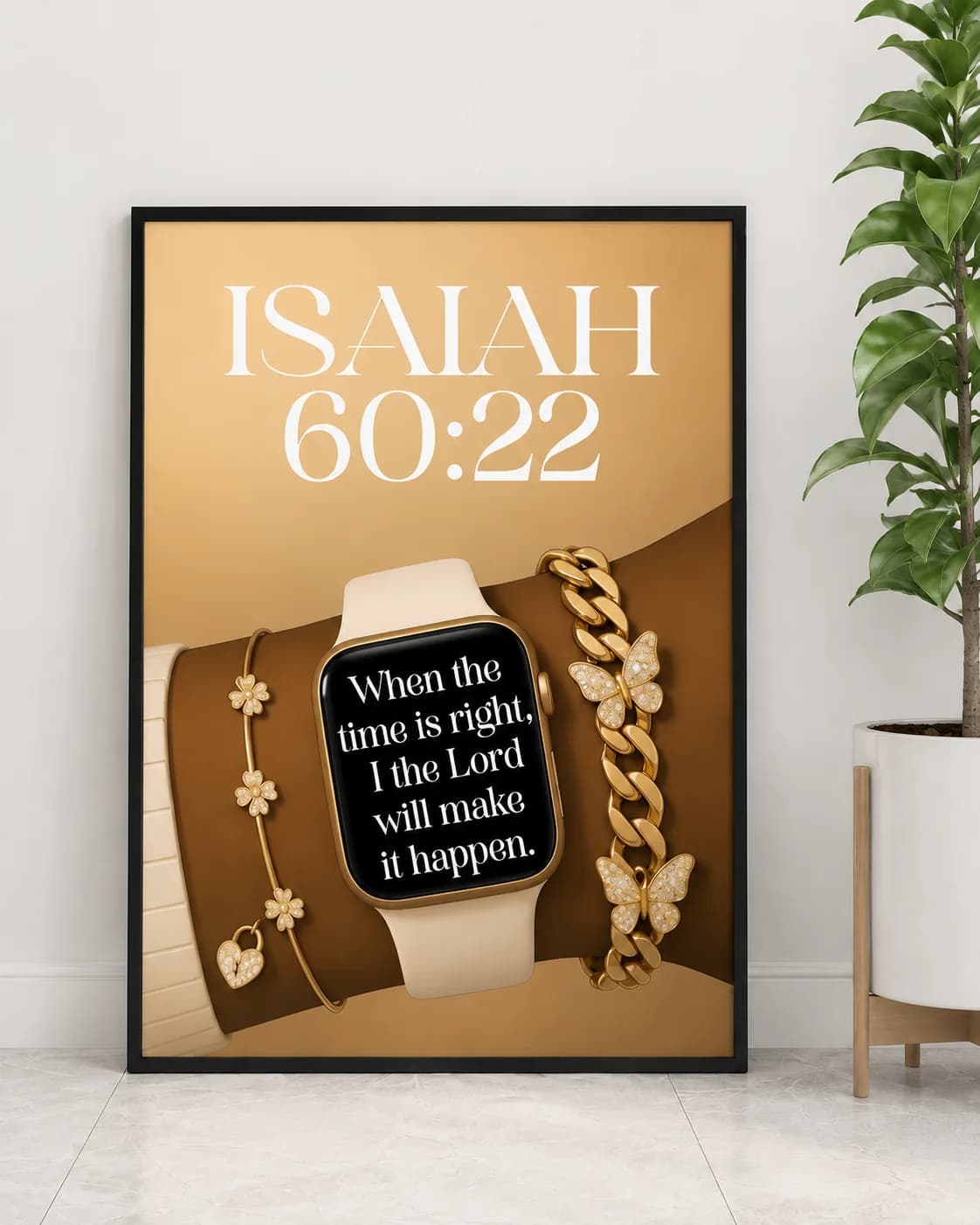 Isaiah 60:22 Inspirational Wall Art Frame – Gold Luxury Edition (Available in A2 & A3 Sizes)