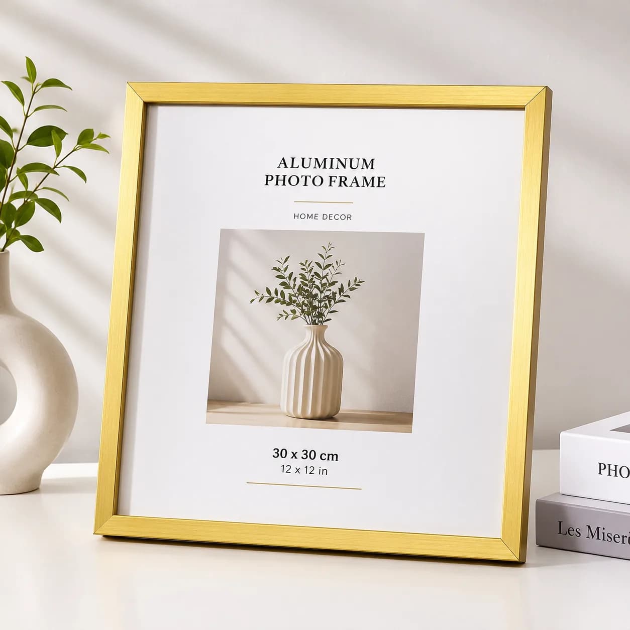 Premium Aluminum Picture Frame – Gold Finish