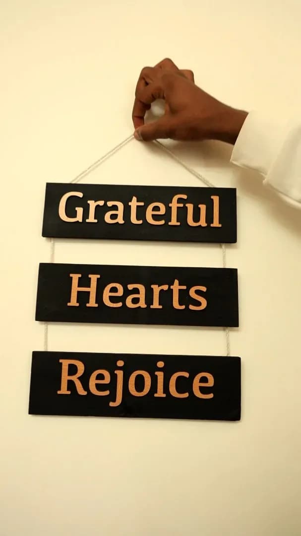 Inspirational Wooden Hanging Wall Plaque Set