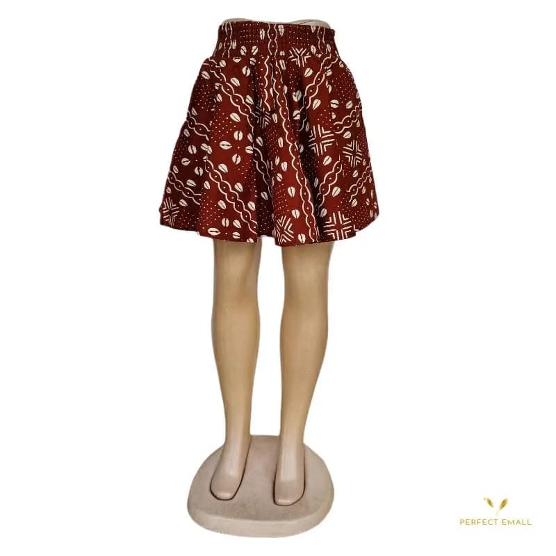 Women African Print Skirt Wax Print Circle Skirt dt