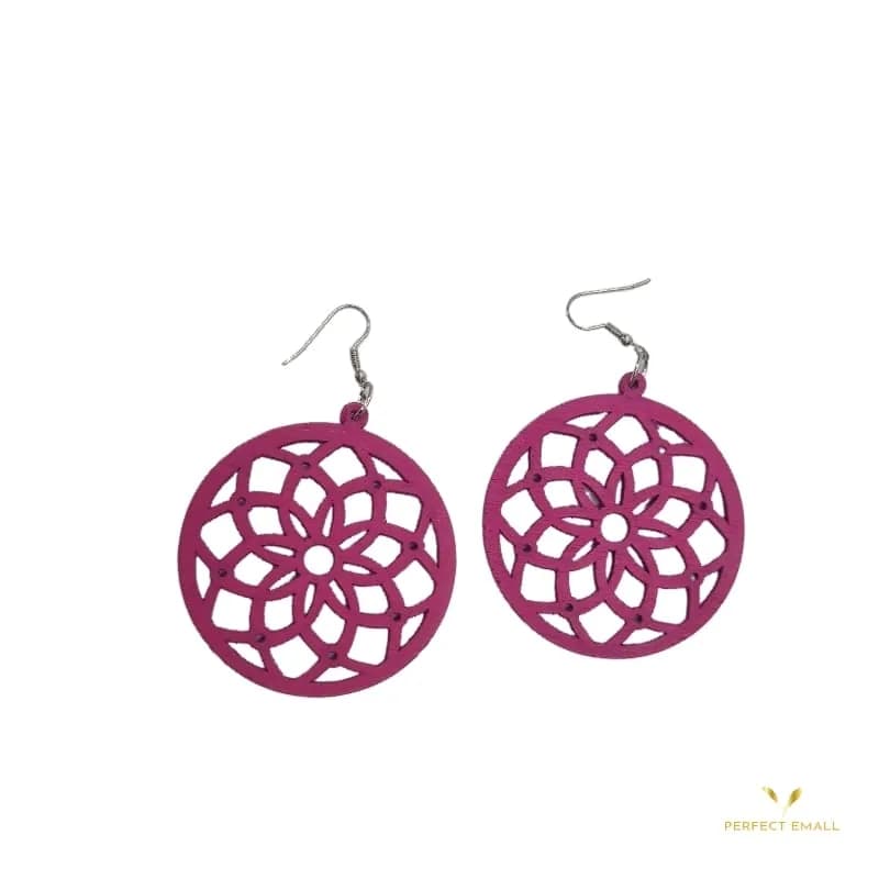 African Print Earrings for Ladies - Lotus