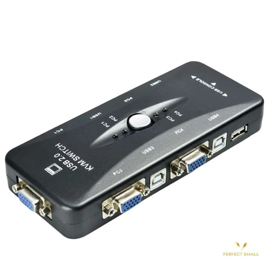 KVM41UA 4 Ports USB VGA HDMI KVM Switch for Desktop