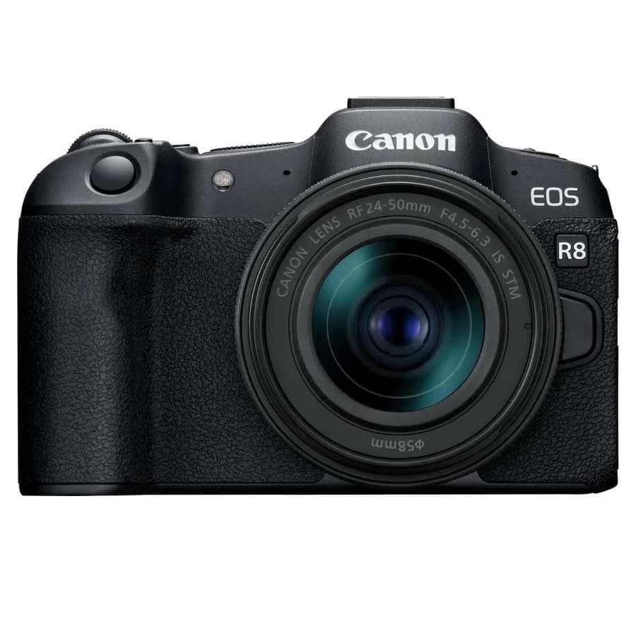Canon EOS R8 Mirrorless Camera with RF 24–50mm f/4.5–6.3 IS STMLens – EU26 Kit