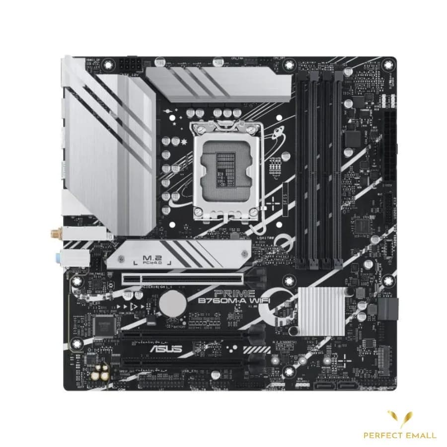 ASUS PRIME B760M-A WIFI Motherboard | LGA1700 Socket | mATX | DDR5 | PCIe 5.0 | Wi-Fi 6 |