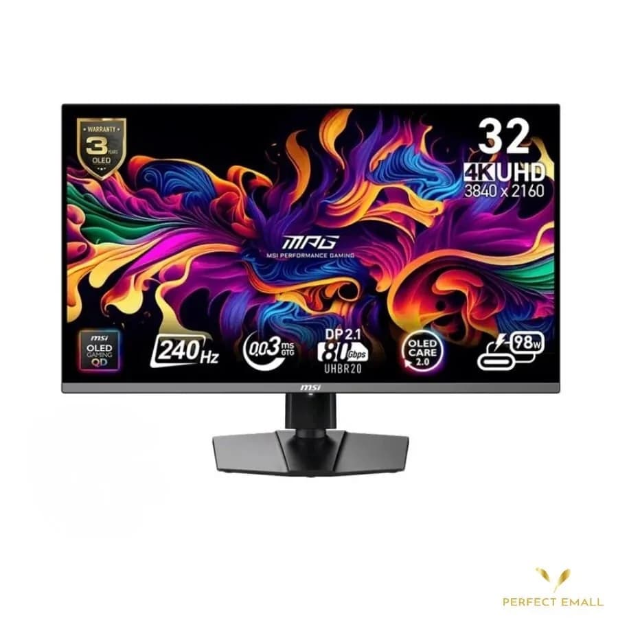 MSI MPG 322URX 31.5" 4K UHD OLED Gaming Monitor – 240Hz, 0.03ms, G-Sync Compatible