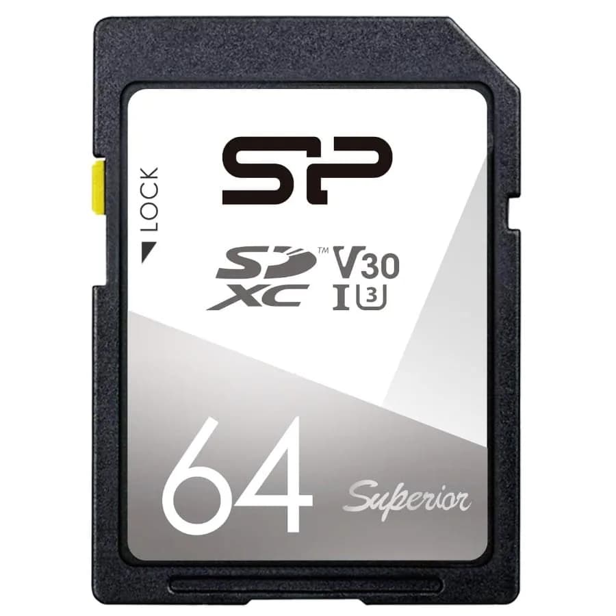 Superior 64GB microSDXC UHS-I Memory Card – Class 10, U3, V30