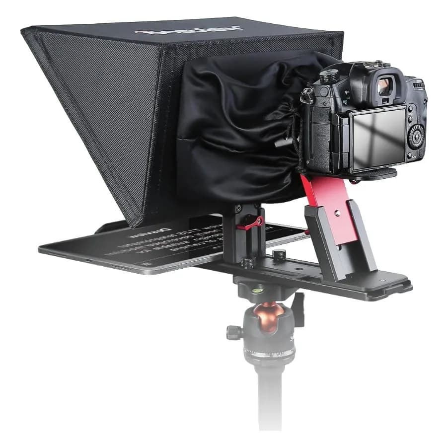 T12S 12″ Portable Teleprompter for Smartphone/Tablet & DSLR Cameras