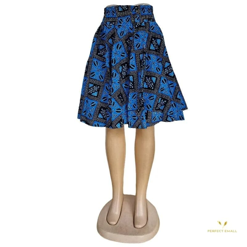 Women African Print Skirt Wax Print Full Circle Skirt