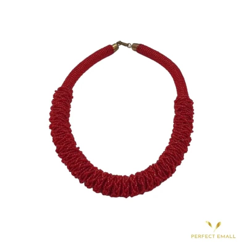 Beaded Necklaces Red
