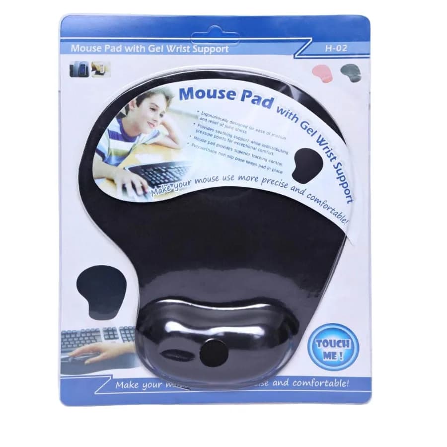 MOUSE PAD WITH GEL WRIST SUPPORT H-02