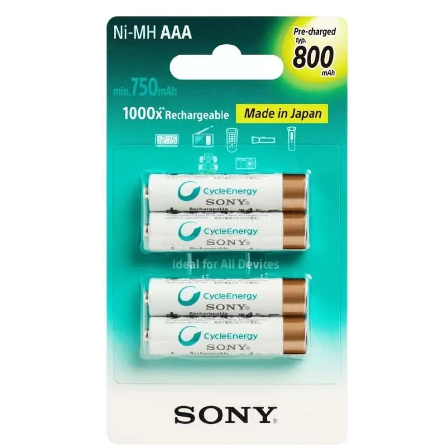 Sony Ni-MH AAA Pre-charged 800mAh Rechargeable Battery