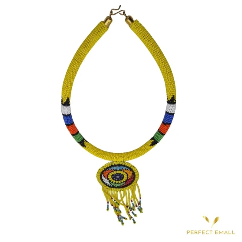 Soft Beaded Necklaces Yellow