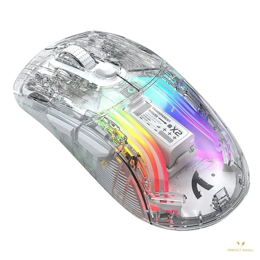 Mouse X2 RGB Semi Transparent Wireless Mouse for Gaming