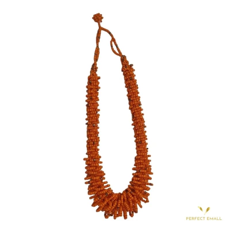 Soft Cuff Beaded Necklaces Orange