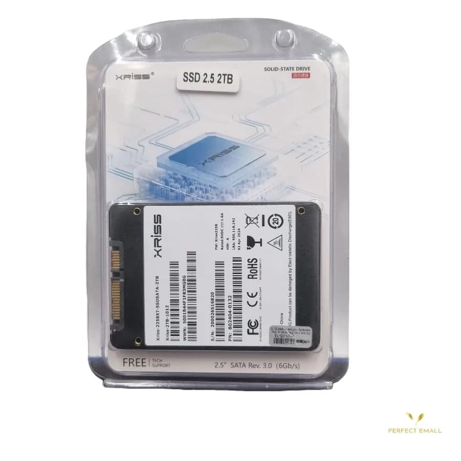 XRISS SATA3 SSD 2TB 2.5 Inch Internal Solid State Drive For Laptop