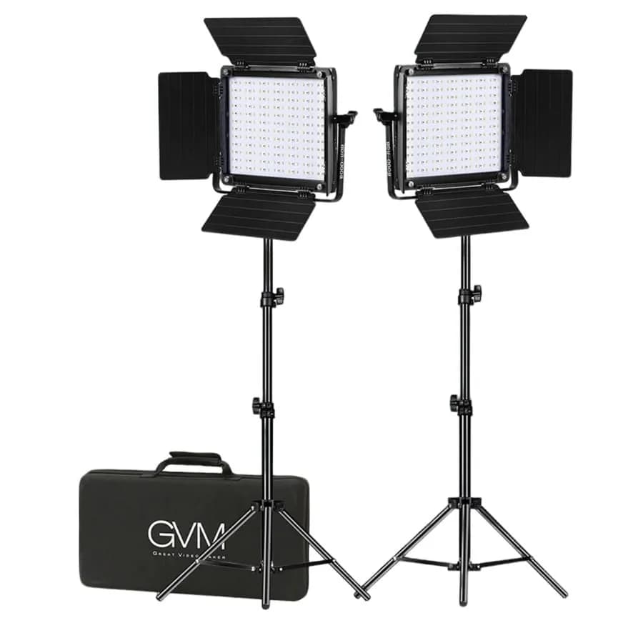 GVM-800D-II LED Video Light 2-light LED panel kit