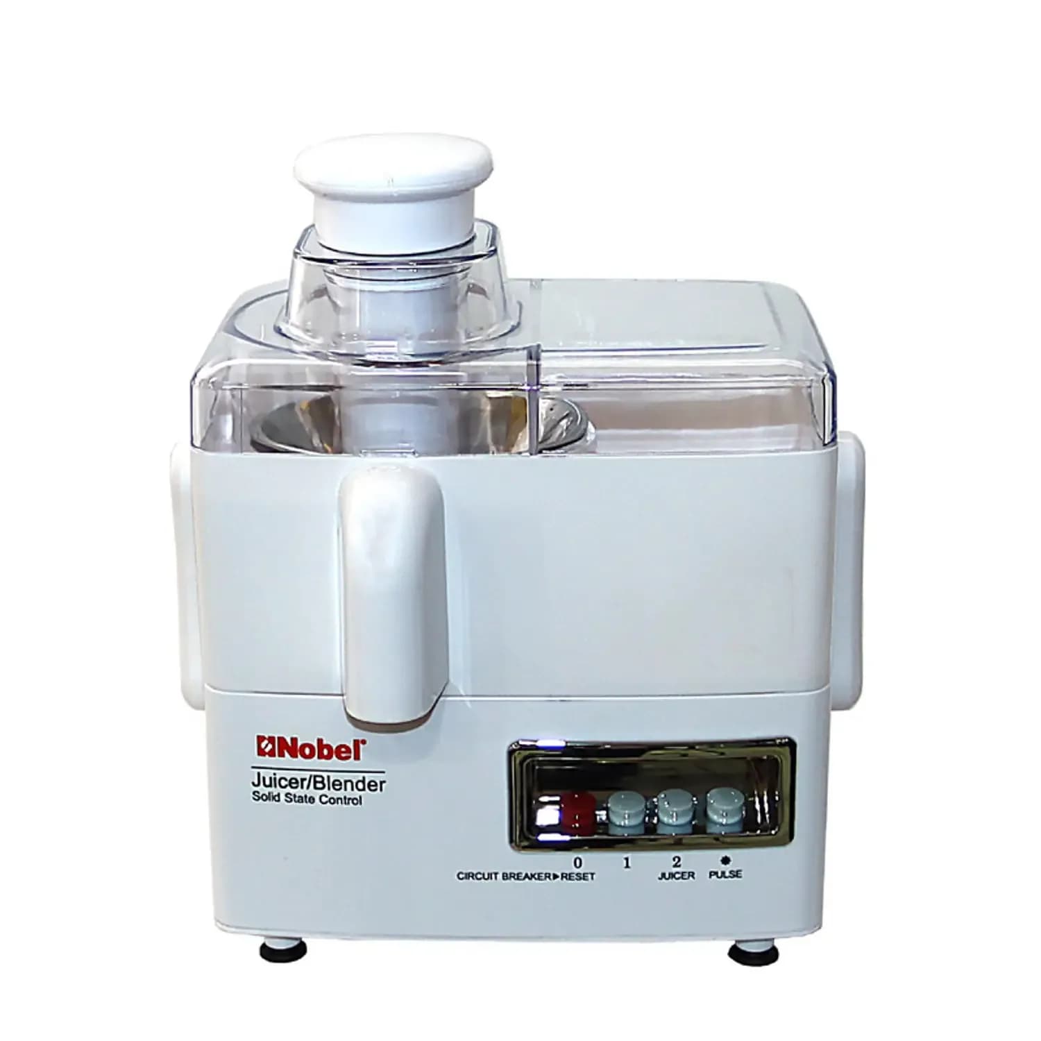 Nobel 4 in 1 Juicer and Food Factory with 1 Litre Capacity and has Spinner Chopper & Dry Mill 400W 2 Speed - Pulse Grinder, Chopper, Blender, Juicer, Unbreakable Jar & Anti Slip Feet NJ176G4 White