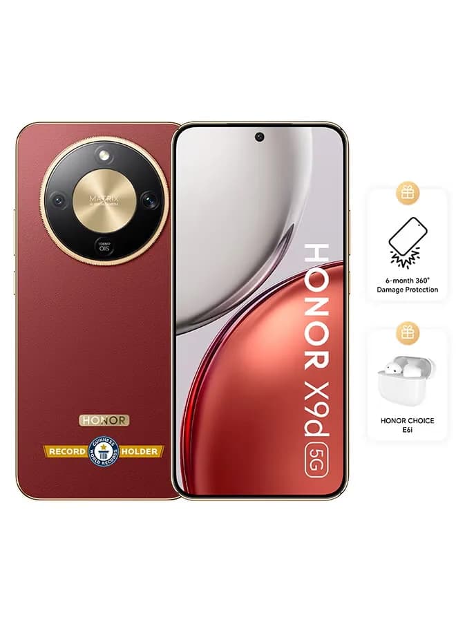 3 % X9d Dual SIM 5G 12GB RAM 256GB Reddish Brown With Free Choice E6i Earbuds and 6 Month Damage Insurance - Middle East Version