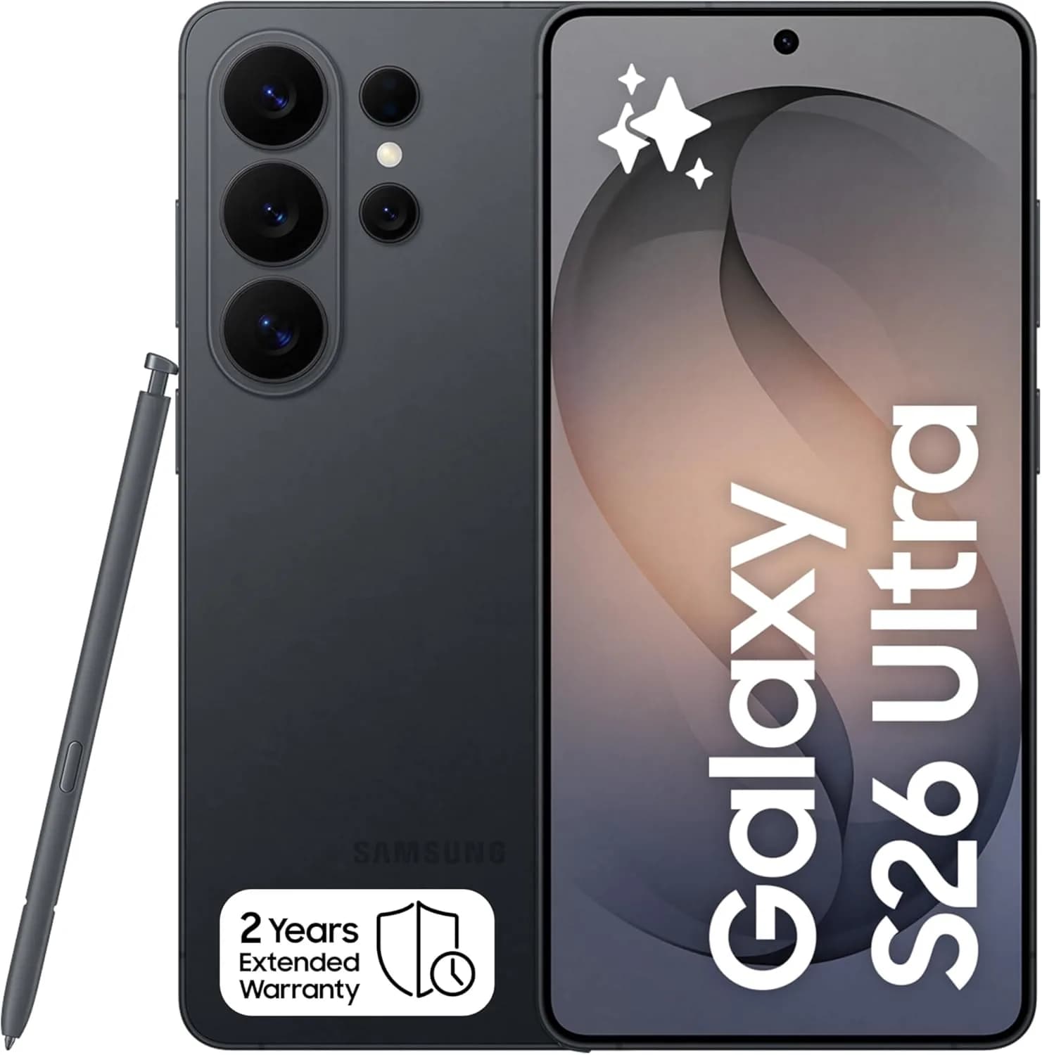 Samsung Galaxy S26 Ultra Black, 1TB Storage, AI Phone, 16GB RAM, Customized AP, Built-in Privacy Display, Photo Assist, 200MP Camera, 5000mAh Battery, 2 Year Extended Warranty (Rwanda Type Approved)