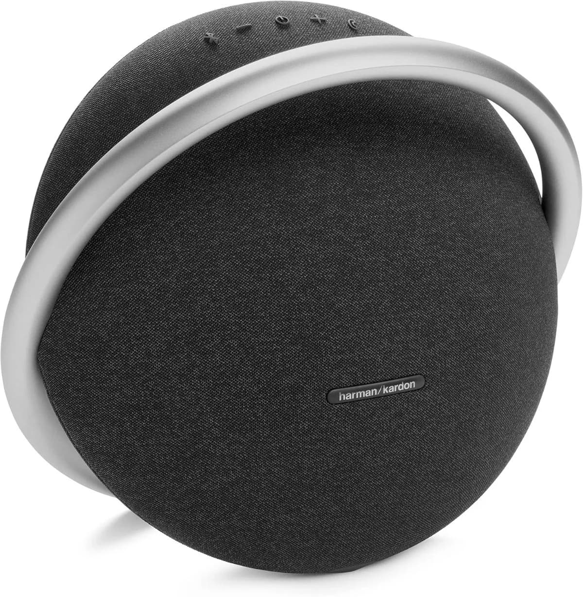Harman Kardon Onyx Studio 8 Portable Stereo Bluetooth Speaker, Superior Sound Performance, Elegant Design, Self-Tuning, 8 Hours Battery, Eco-Friendly Materials, Built-In Dual Mic - Black, HKOS8BLKUK