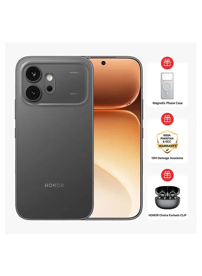 HONOR 600 5G Dual SIM 8GB RAM 256GB Black With Free Choice Clip + Magnetic Phone Case + 12M Damage Insurance