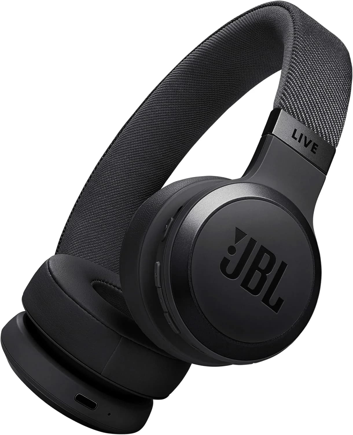 JBL LIVE 670NC Wireless On-Ear Headphones with True Adaptive Noise Cancelling Wireless Over-Ear Headphones, Pure Bass Sound, Smart Ambient, Bluetooth 5.3, Le Audio, VoiceAware, 64H Battery, Black