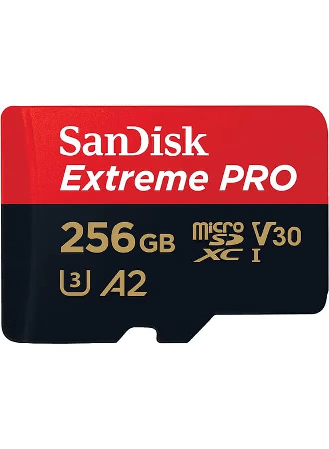 Extreme Pro microSD UHS I Card for 4K Video on Smartphones, Action Cams & Drones 200MB/s Read, 140MB/s Write 256 GB SDSQXCD-256G-GN6MA